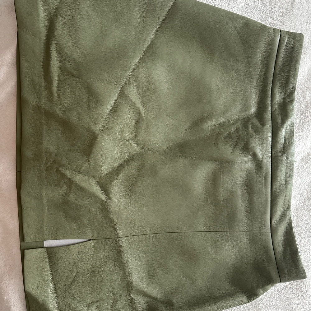 Wilfred Olive leather Mini Skirt